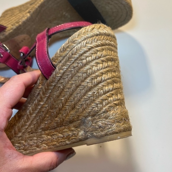 Marc By Marc Jacobs Colorblock Leather Raffia Wedge Sandals EU size 41 - Picture 7 of 14